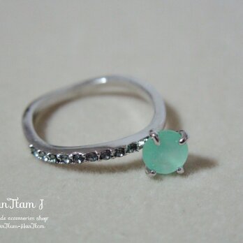 seagreen silver ring (ギフトラッピング付き)の画像