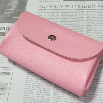 アコーディオン♪　お財布～ワイドタイプ（レノマ型押し　ピンク）の画像