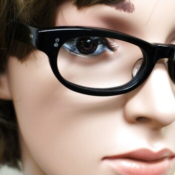 【男女兼用サイズ】丈夫に作った骨太セルロイド眼鏡GO-001-BBの画像
