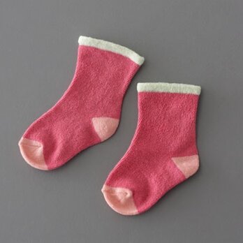 ゴムあとがつかないベビーソックスmarshmallow（マシュマロ）7-9cm / ストロベリー