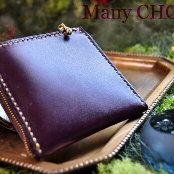 革の宝石ルガトー・L型財布（紫）の画像