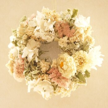 spring　wreath 　ダリアの画像