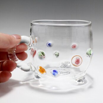 『ガラスカップ （取っ手部分ねじり）』耐熱ガラスの画像