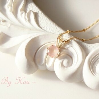 【14kgf】✿・・春色 chalcedony・・✿ネックレスの画像