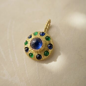 K18　Sapphire・Emerald　 Pendant