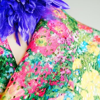 kimono D/#フラワーラッセルレース C/#GRの画像