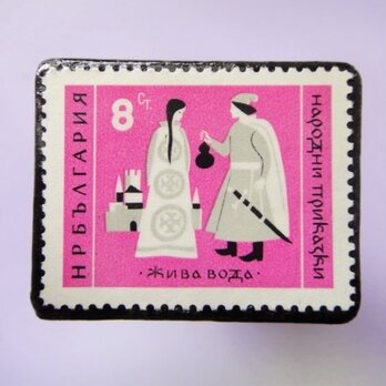 童話切手ブローチ788の画像
