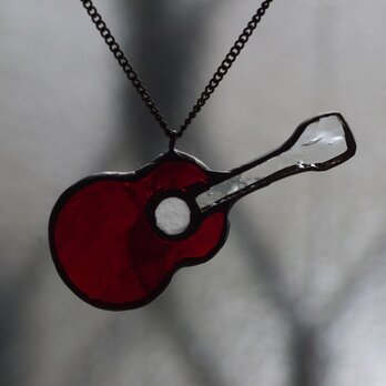 ギター (赤)　ネックレスの画像