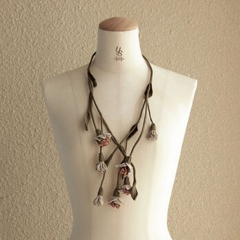 レザーネックレス＿Floral chain_03