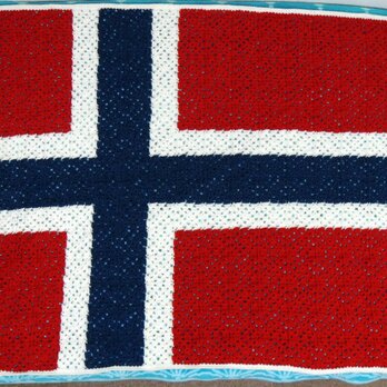 ノルウェー国旗のブランケットの画像