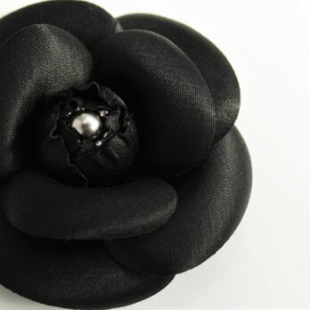 漆黒のカメリアコサージュCY040-C8GP