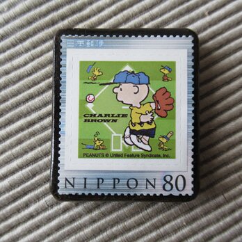 日本　プレミア切手ブローチ811の画像