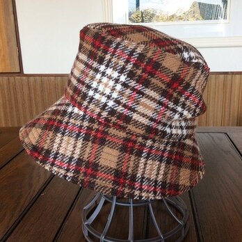 Harris Tweedハリスツイードの帽子*チェック～UV&防寒対策にの画像