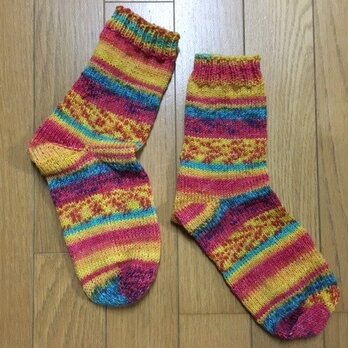 手編み靴下（Opal 星の王子さま 7766）の画像