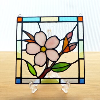 ステンドグラス ミニパネル 桜ii 15cmの画像
