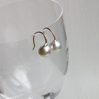 051-p/akoya silver metallic: ピアス