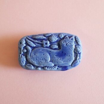 はしまくら　ねこ　青