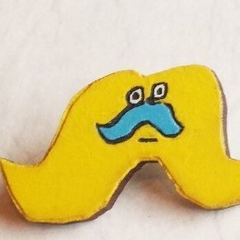 ひげブローチ　イエロー  ひげブローチ　イエロー