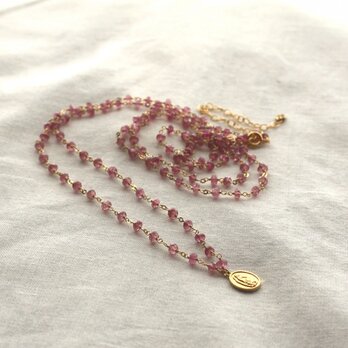 Pink Tourmarine Long Necklaceの画像