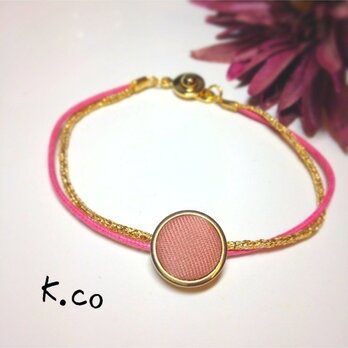 【bracelet】 Pink × Goldの画像