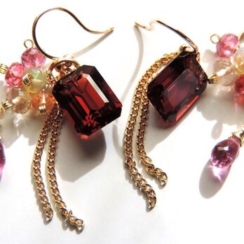 『 Mellow red ( one ) 』Pierce & & charm by K18の画像