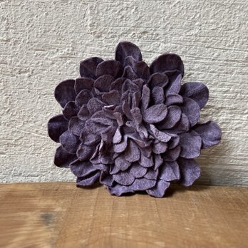 【M様お取り置き品】革花のブローチピン 2Lサイズ 薄紫の画像