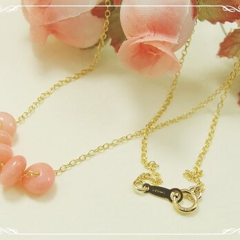 *K14GF***N71*ピンク珊瑚☆桜色ネックレスの画像