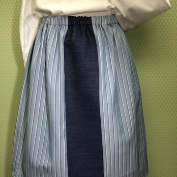 コットンデニムのおしゃれスカートの画像