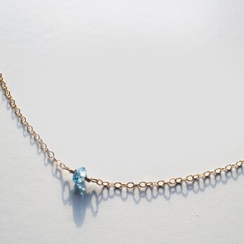 ロンドンブルートパーズ ネックレス London Blue Topaz Necklace（14kgf） N0007の画像