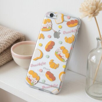 iPhoneクリアケース【猫サンド】