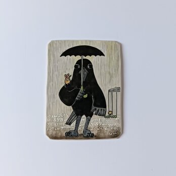 タイルの動物図鑑　カラス