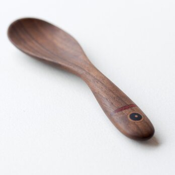 【木製】くるみの木のこどもスプーン：お魚【名入れ可】