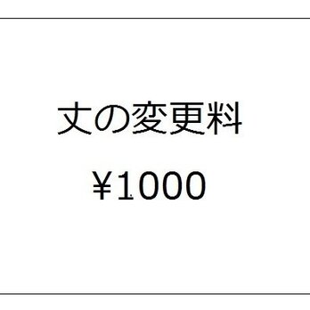丈の変更料　¥1,000の画像