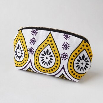 アフリカ布 『 カンガ 』　のポーチ