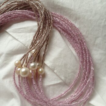 再販。pink&chocolat necklaceの画像