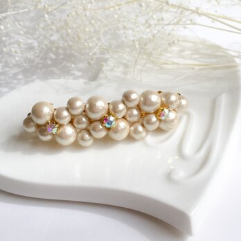 cotton pearl barretteの画像