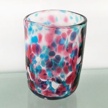 彩グラス（桃と水色）の画像