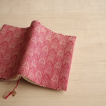 手織りブックカバー　トライアングルの画像