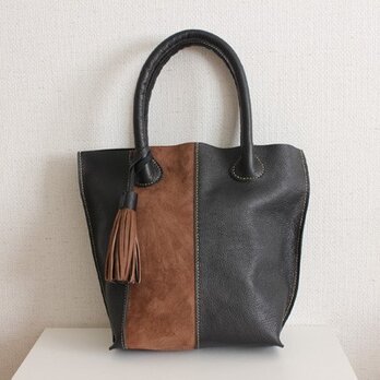 やぎ革のトートバック　/　　ワイルドブラック