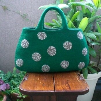 t.様ご予約品　舟型トート　森の緑