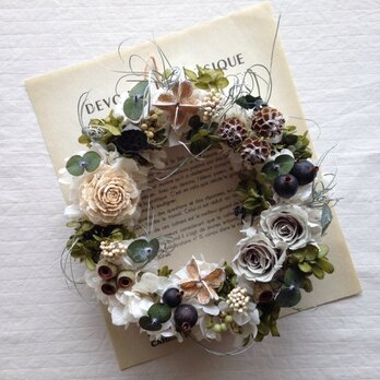 grayish antique wreath【グレイッシュ アンティーク リース】の画像