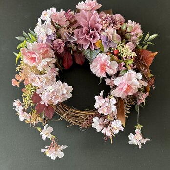 Sakura & Dahlia wreath IIVの画像