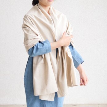 エシカルヘンプ平織ストール M 生成り