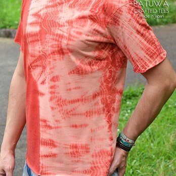 絞り染めTシャツ　RUSTIC (赤)の画像