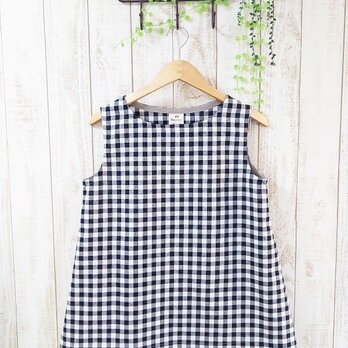 ☆　2016春新作　ギンガムチェックノースリトップス　☆