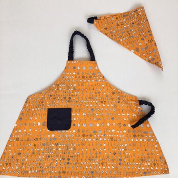 子供エプロン・三角巾セット110〜125サイズの画像