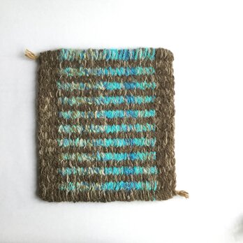 ラグ・マット　手紡ぎ・植物染・トワイニング織　１０