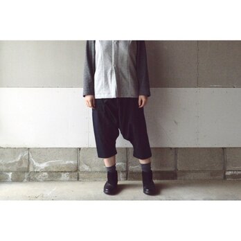 【S~M／BLACK】SARROUEL PANTS  (COTTON VIYELLA）