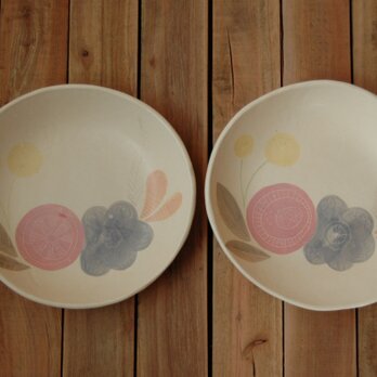 flower plate　ｰblue&redｰの画像