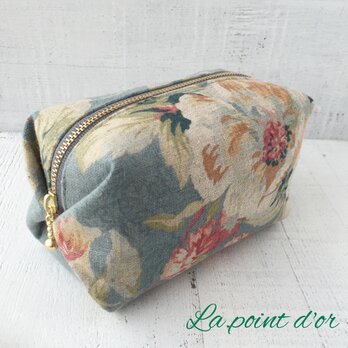 お花柄   キャラメルポーチ